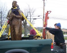 statues arrive.